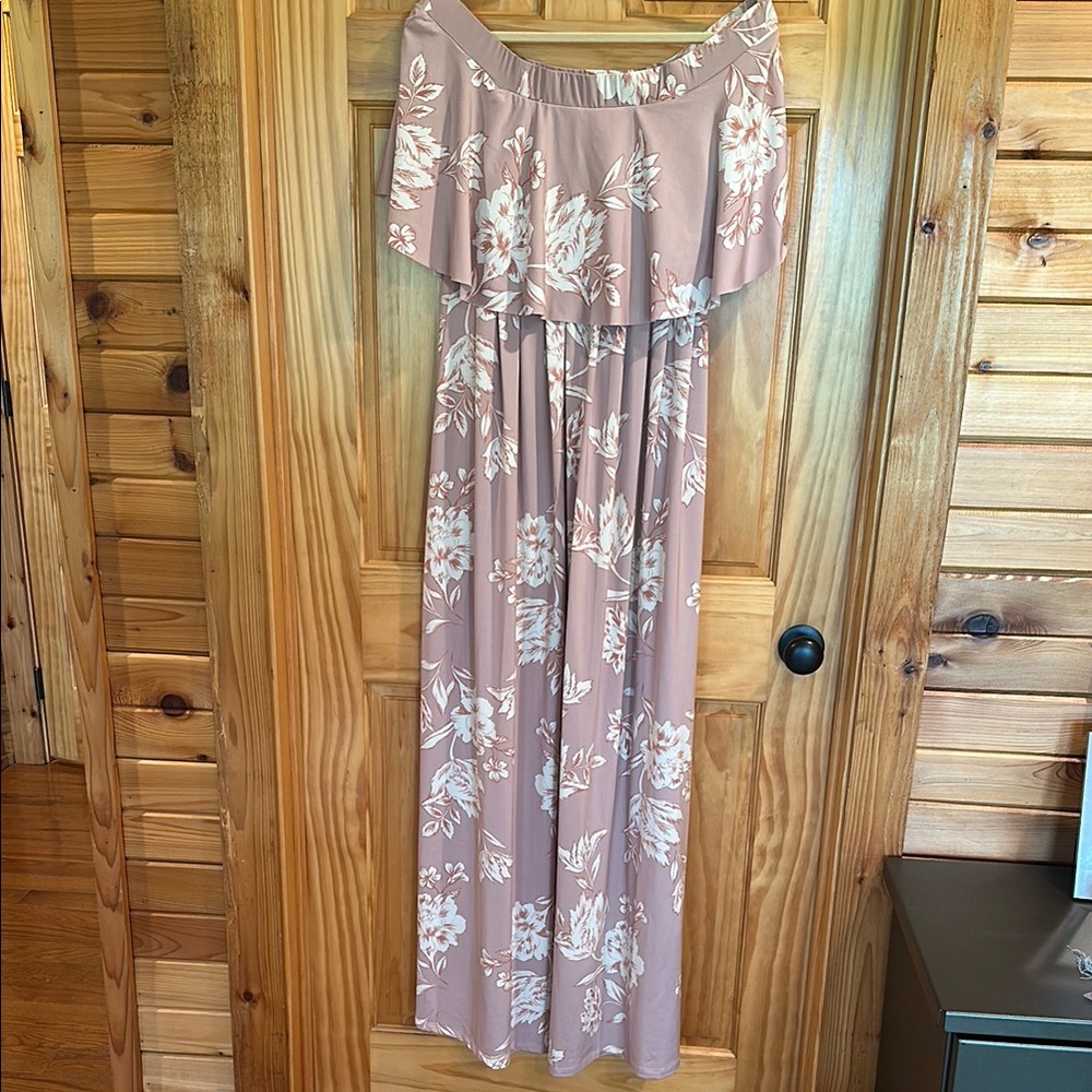 ASOS Floral Off-Shoulder Maxi Dress